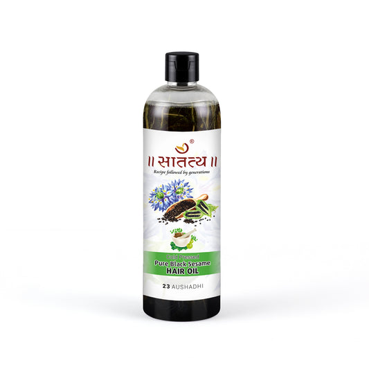 Pure Black Sesame Hair Oil | Ayurvedic Hair Growth Oil for Hair Fall & Premature Greying