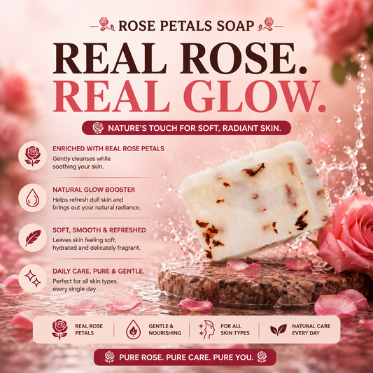 Rose petals soap