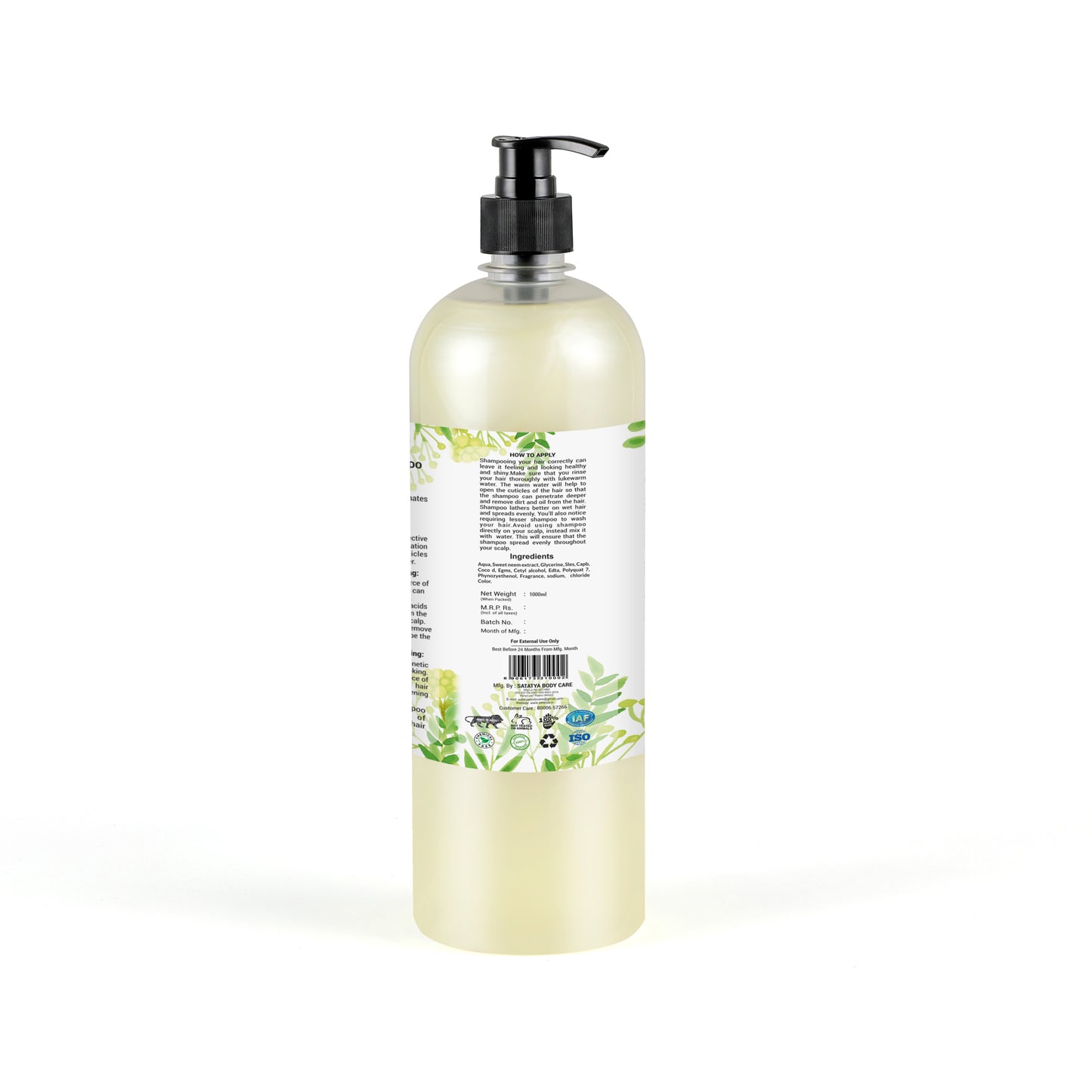 Sweet Neem Extract Shampoo | Anti-hairfall | Stronger & Shiner Hair | Ayurvedic Formulation