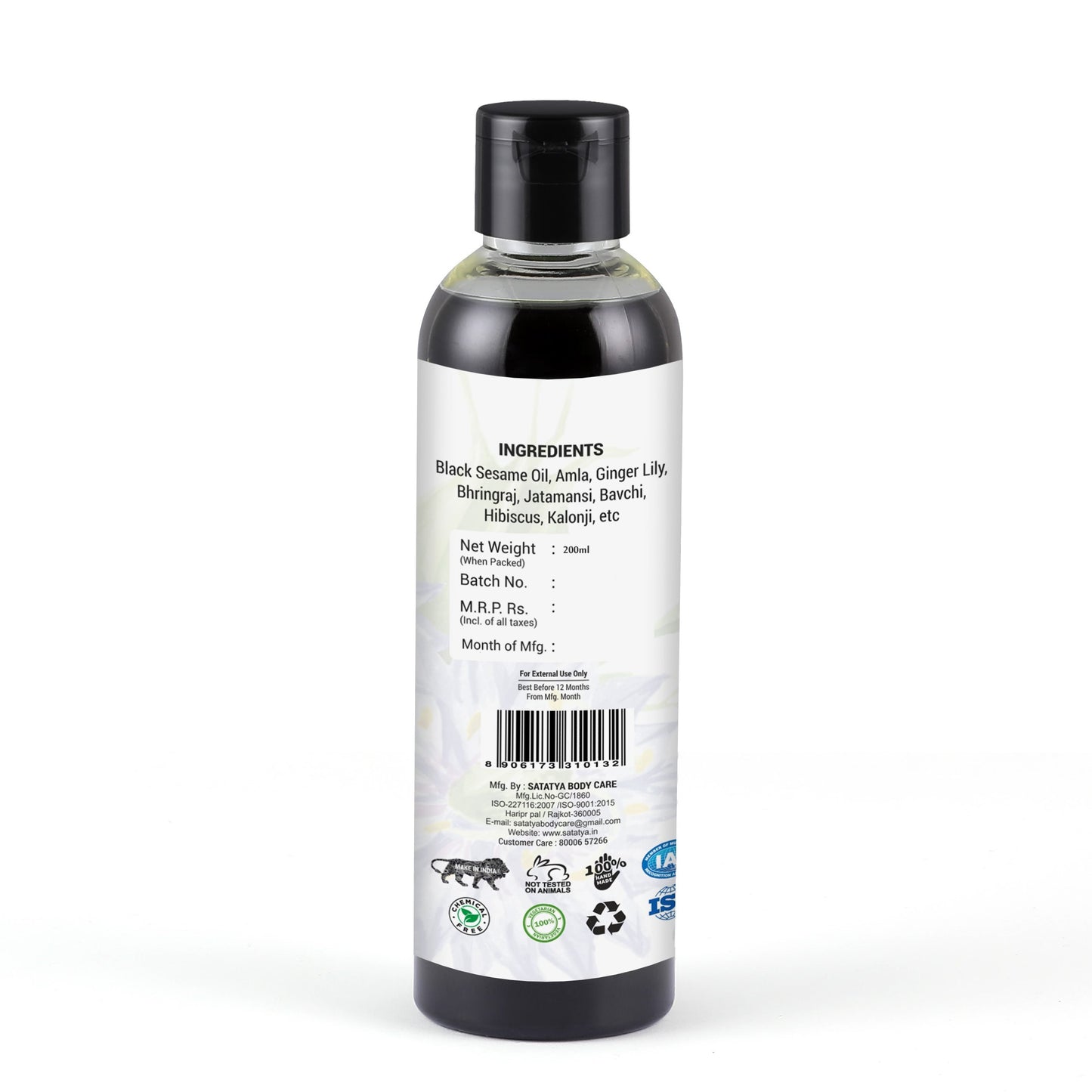 Pure Black Sesame Hair Oil | Best Seller Hair Oil | Ayurvedic Formulation | 100% Results