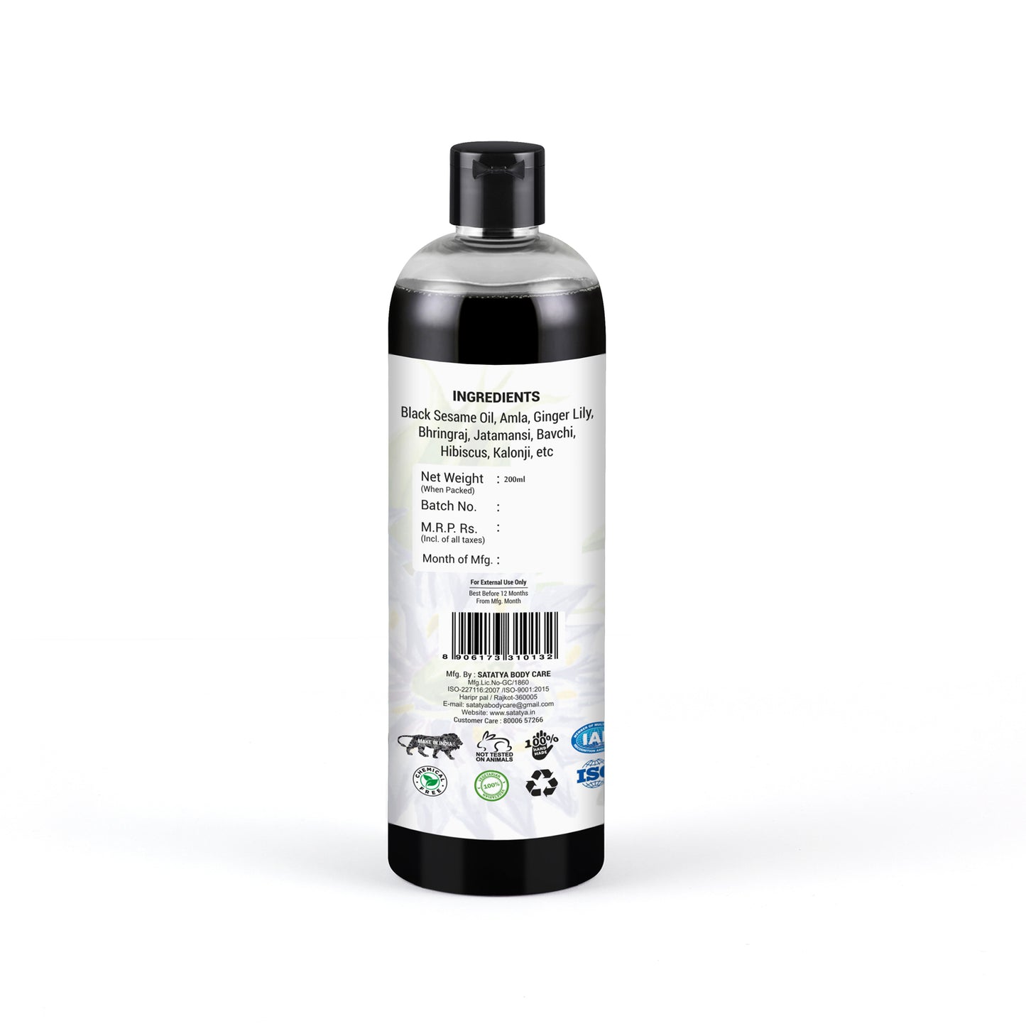 Pure Black Sesame Hair Oil | Best Seller Hair Oil | Ayurvedic Formulation | 100% Results
