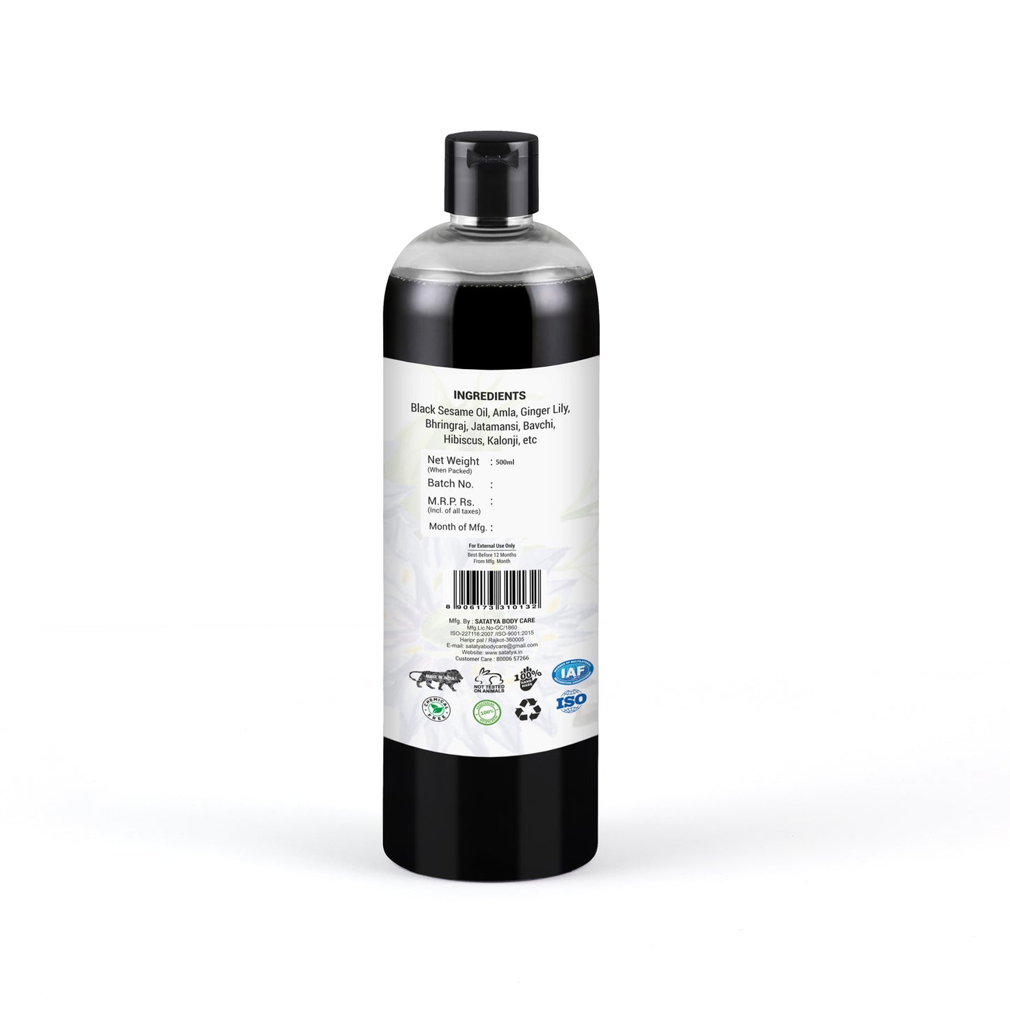 Pure Black Sesame Hair Oil | Best Seller Hair Oil | Ayurvedic Formulation | 100% Results