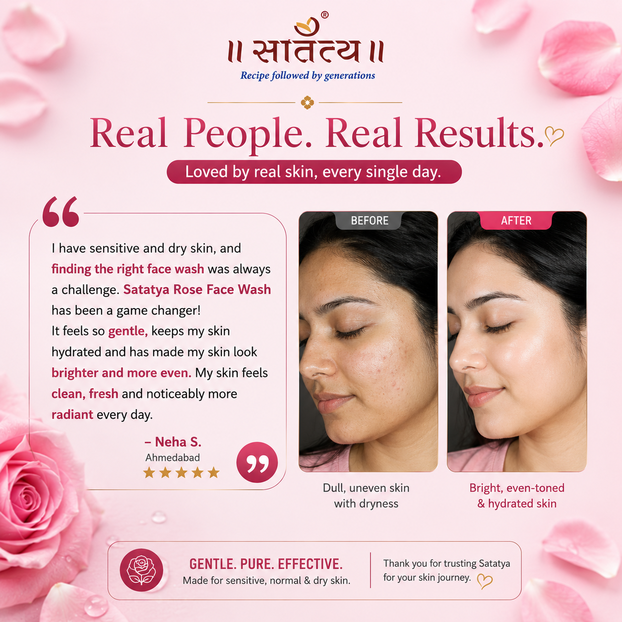 Rose Face Wash | Bright & Clear Skin