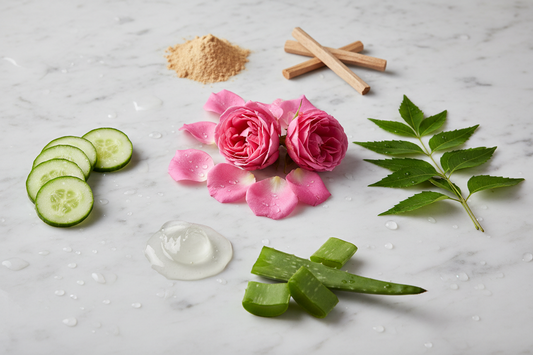 5 Cooling Ayurvedic Ingredients to Beat Summer Heat Naturally: Rose, Cucumber, Neem, Aloe Vera & Sandalwood