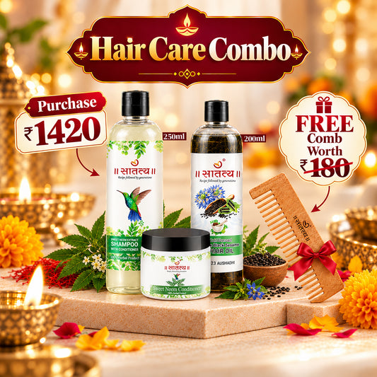 Herbal Hair Care Combo - Free Neem Comb