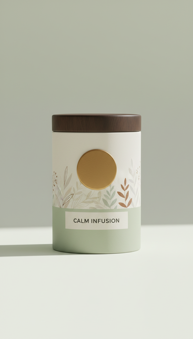 Calm infusion herbal tea canister