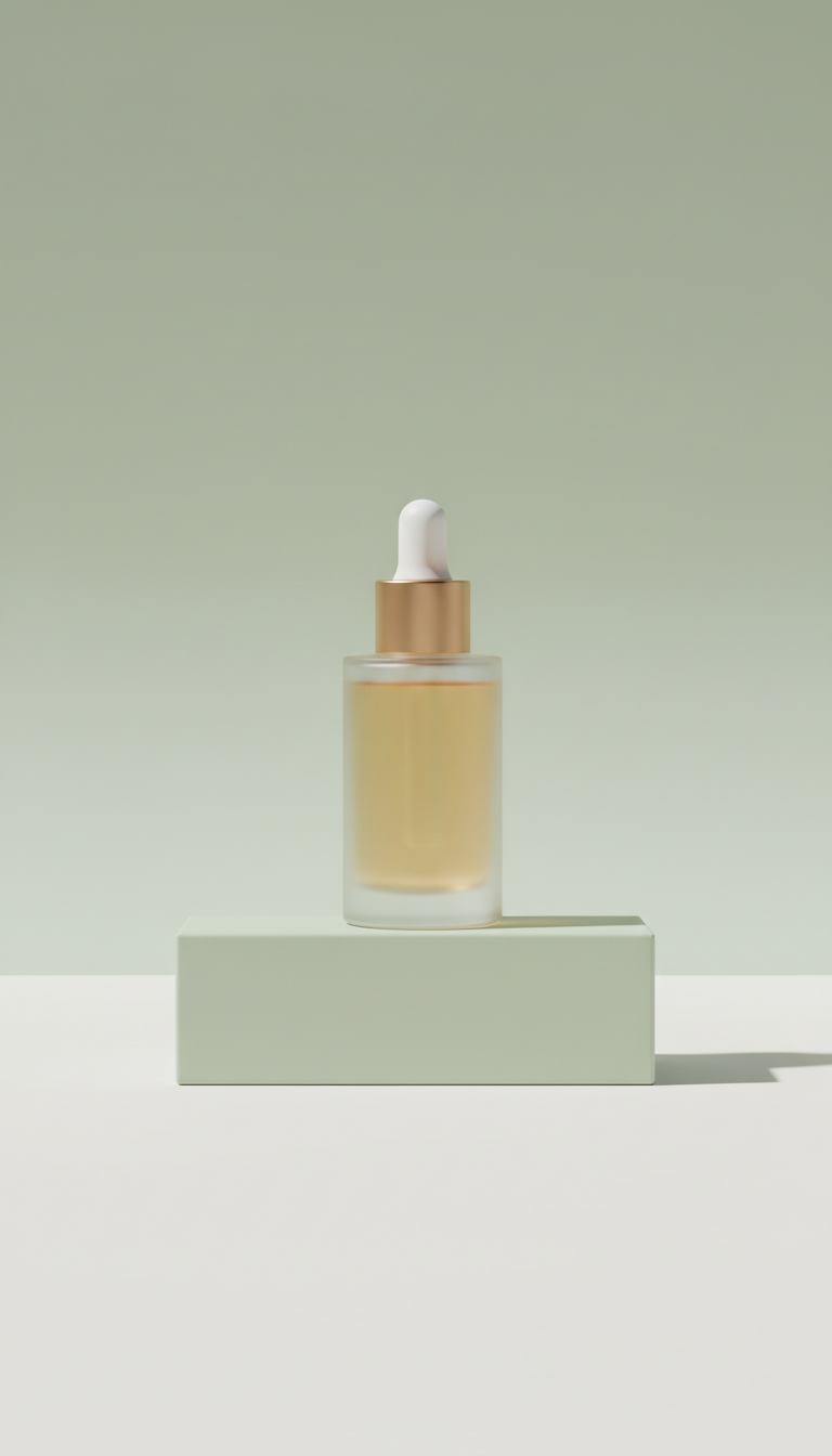 Radiance renewal serum glass bottle