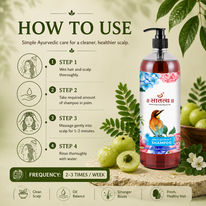 Amla Extract Shampoo | Ayurvedic Anti-Dandruff Shampoo for Healthy Scalp & Strong Hair