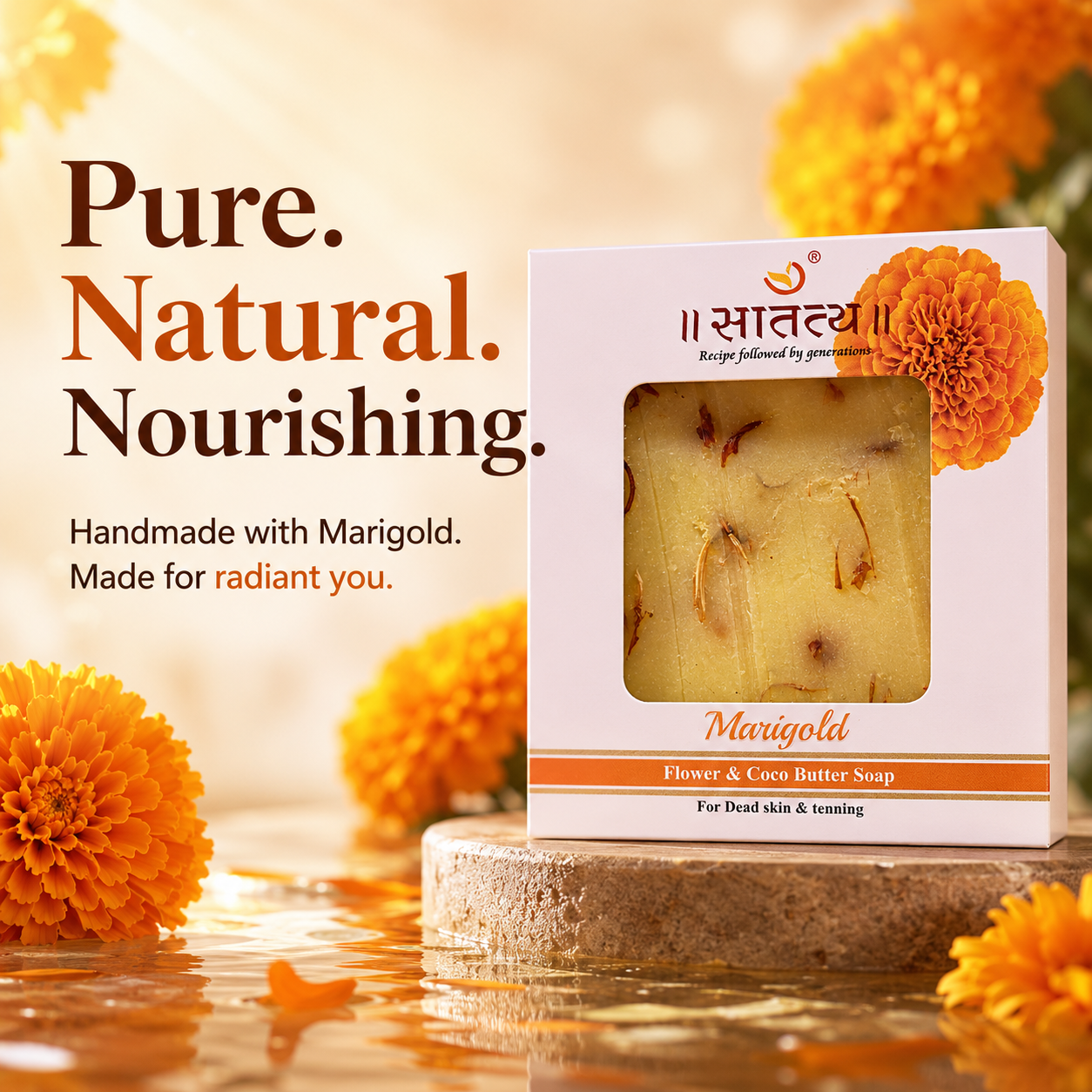 Marigold Handmade Soap | Nourishing Bath Bar for Glowing & Healthy-Looking Skin