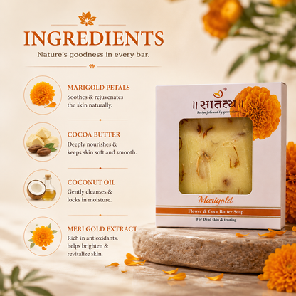Marigold Handmade Soap | Nourishing Bath Bar for Glowing & Healthy-Looking Skin