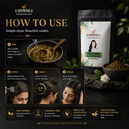 Natural Black Hair Colour | Bio Decompose Heena | Zero chemical