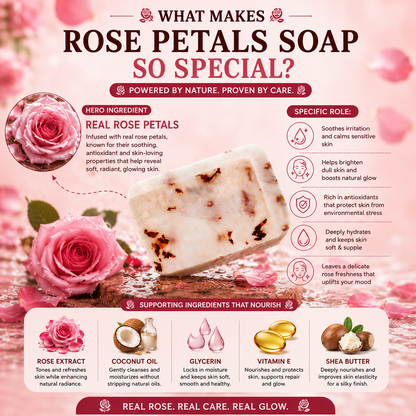 Rose petals soap