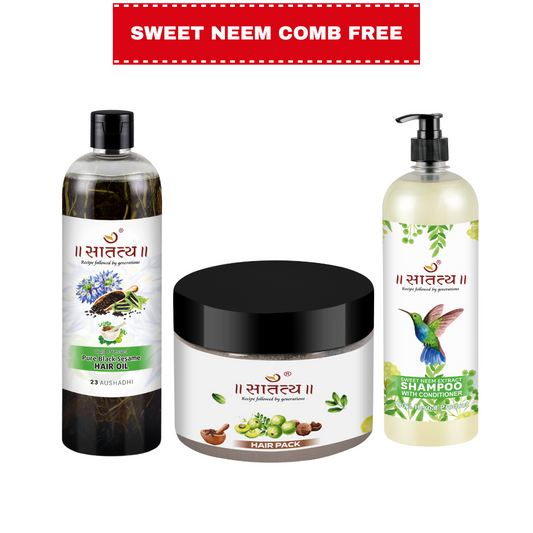 Ayurvedic Hair Care Combo | Sweet Neem Comb (Free)