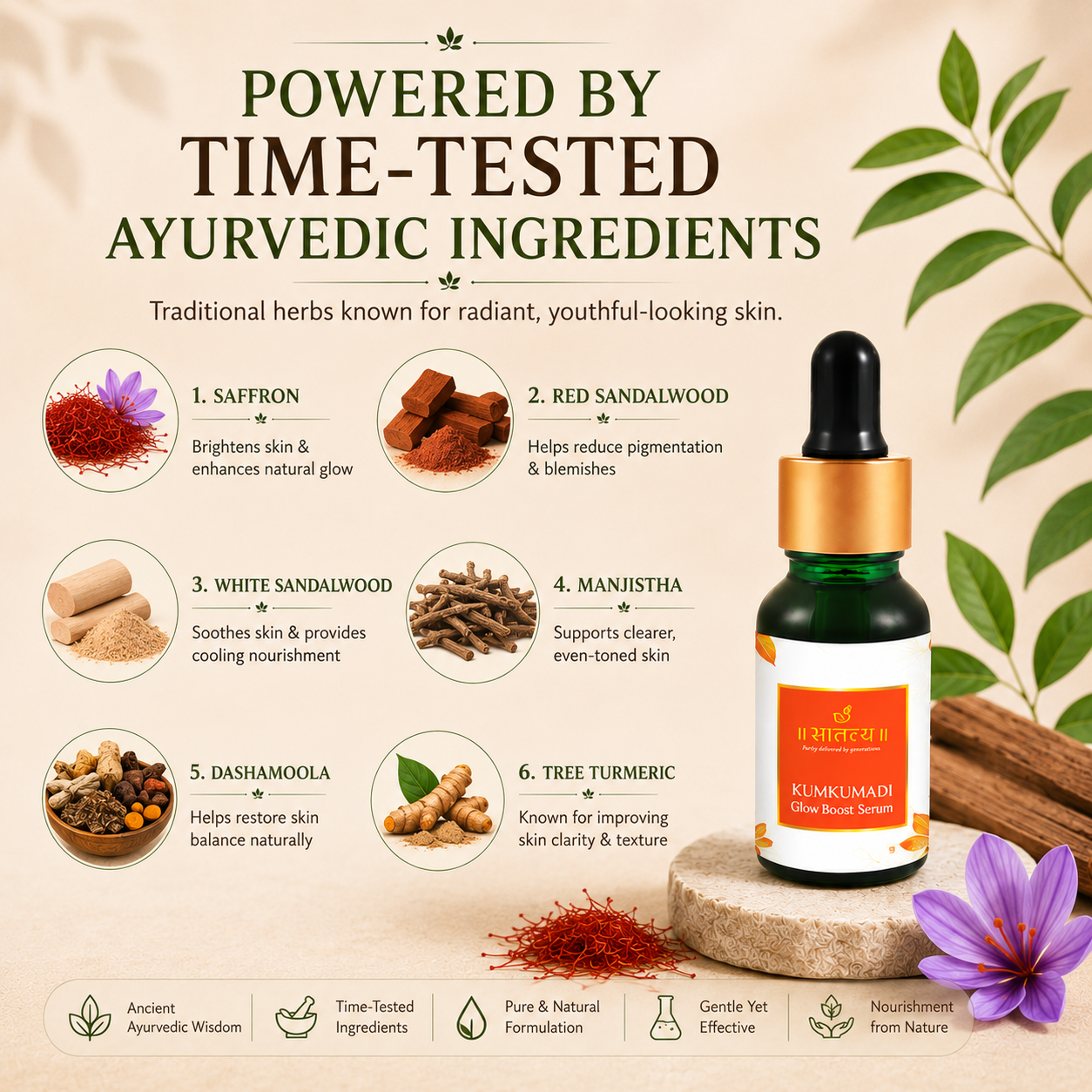 Kumkumadi Glow Boosting Serum | Ancient Tailam
