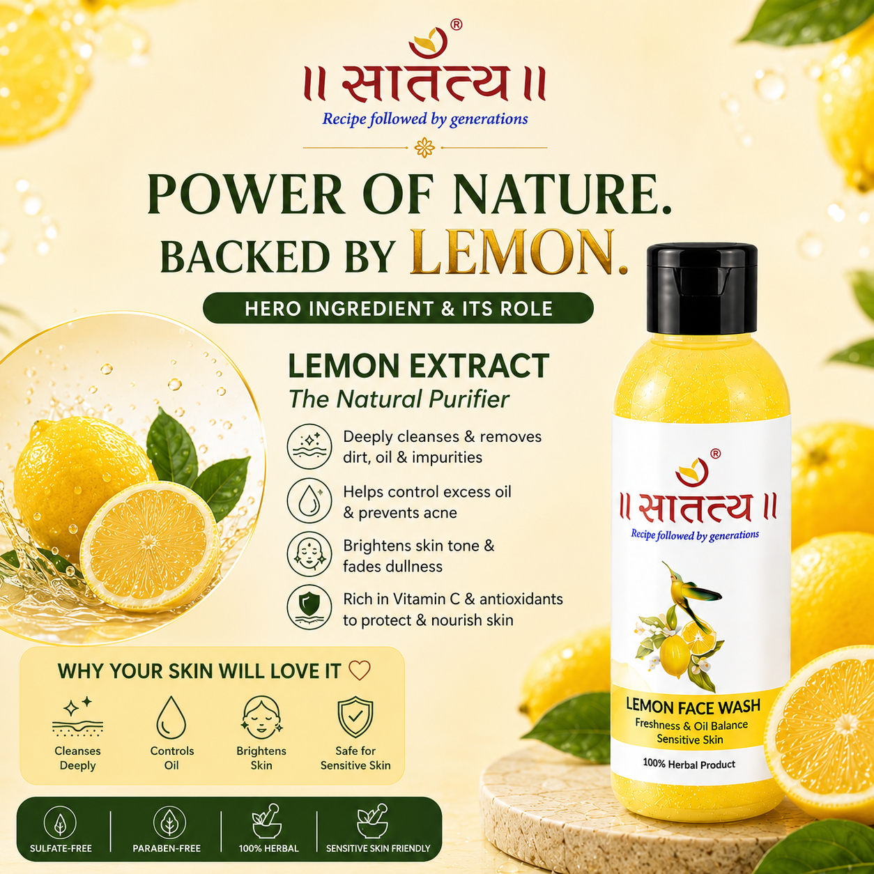 Lemon Extract Face Wash | Skin-cleanser