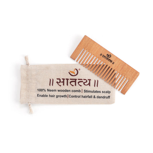Neem Wood Comb for hair growth satatya