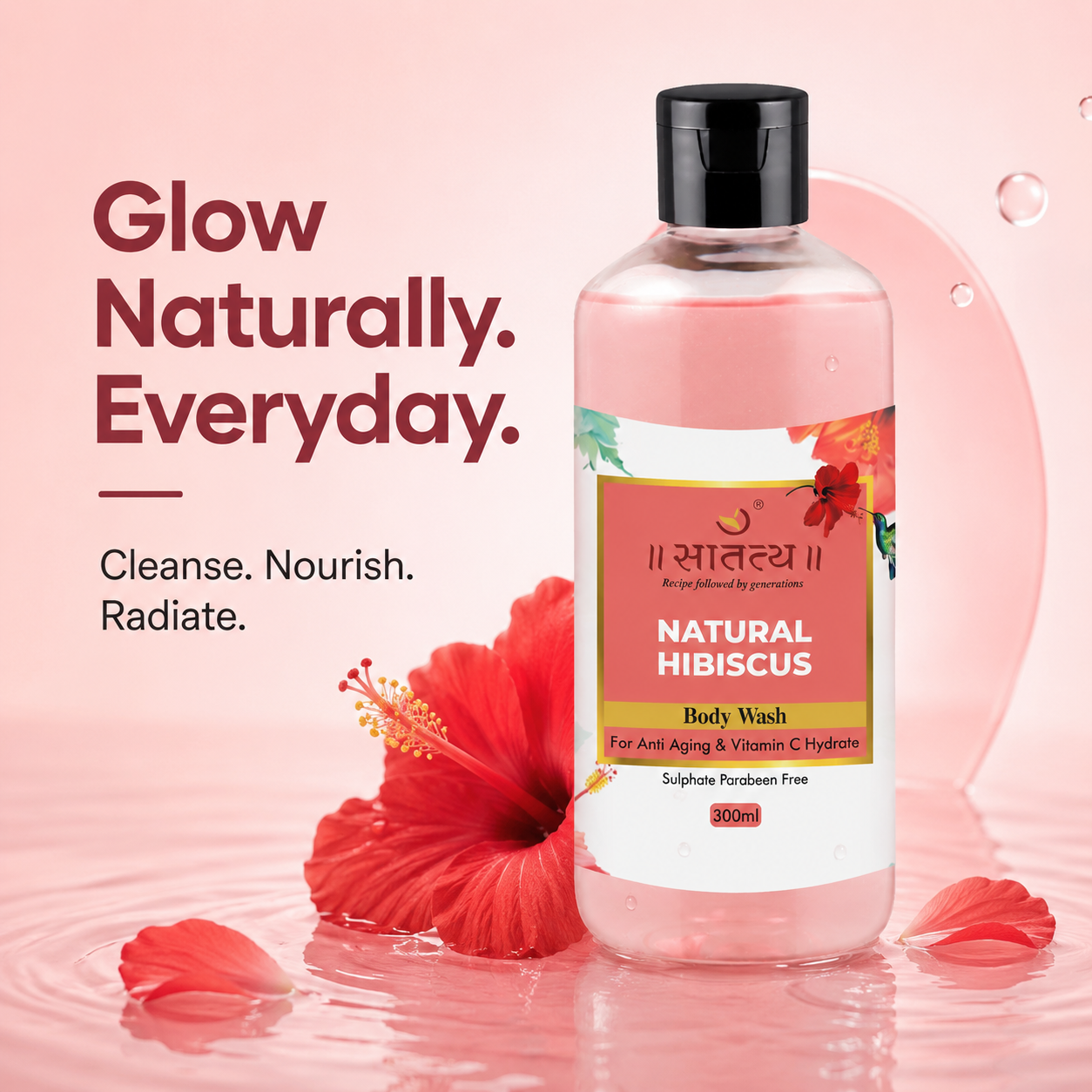 Glow Naturally Hibiscus Body Wash