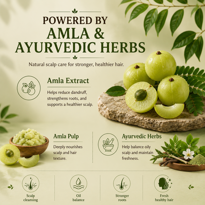 Amla Extract Shampoo | Ayurvedic Anti-Dandruff Shampoo for Healthy Scalp & Strong Hair